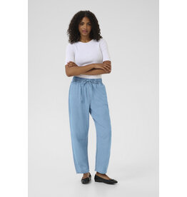 Kaffe Kaffe - Luise Chambray Barrel Trousers (Medium Blue)