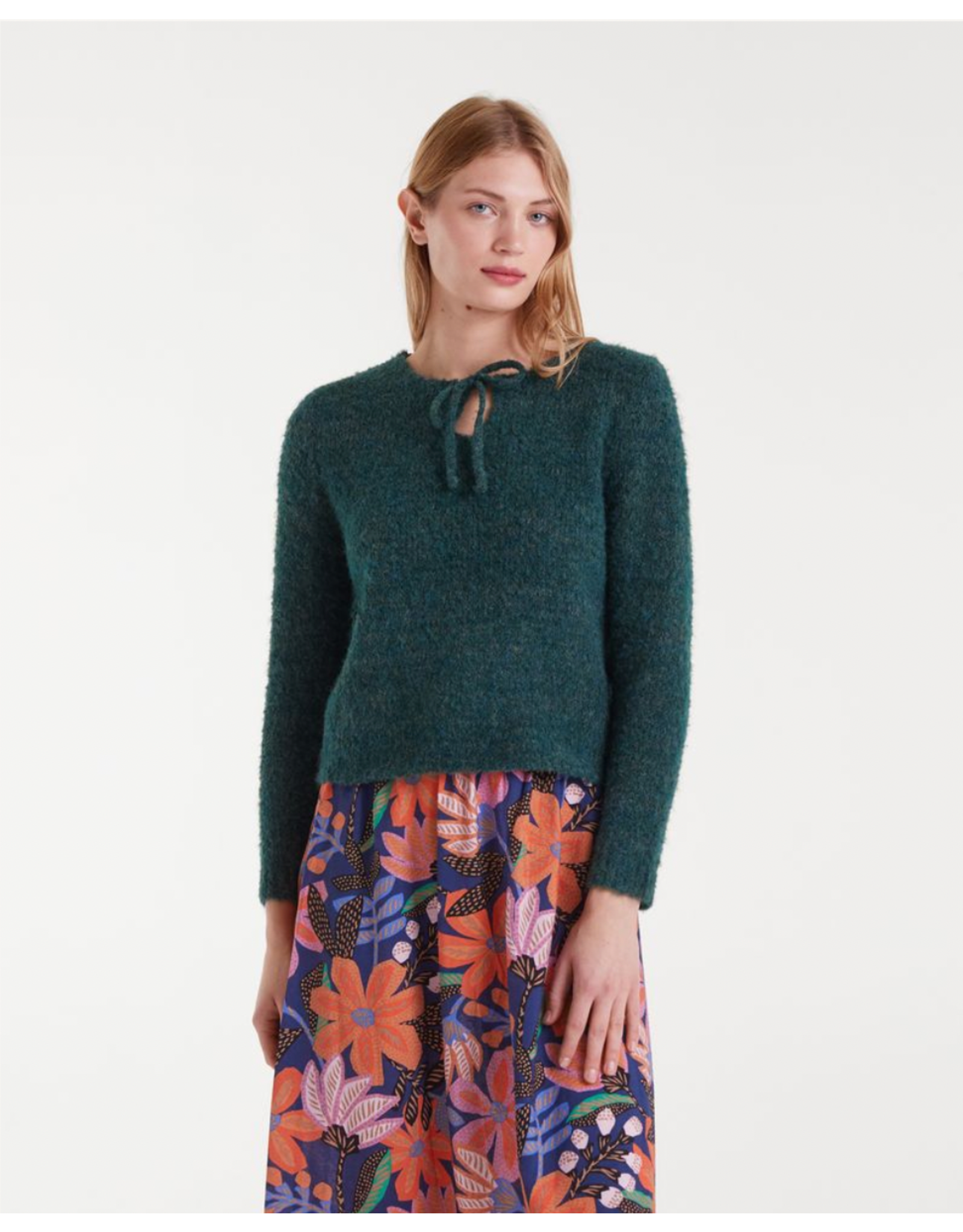 Compania Fantastica Compania Fantastica - Jumper Bow Neck (Green)