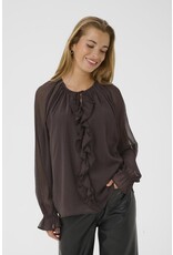Kaffe Kaffe - Milia Chiffon Blouse (Black Coffee)