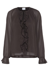 Kaffe Kaffe - Milia Chiffon Blouse (Black Coffee)