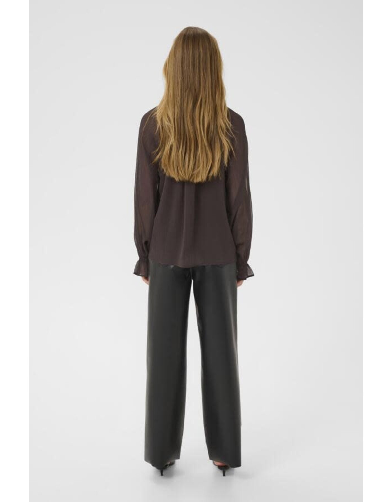 Kaffe Kaffe - Milia Chiffon Blouse (Black Coffee)
