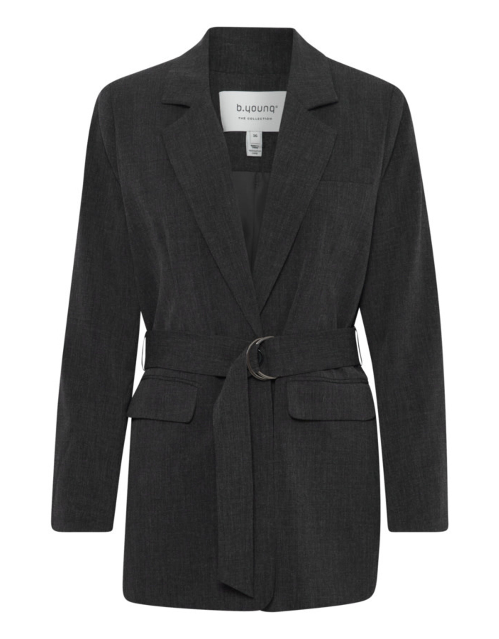 b.young b.young - Danta Belted Blazer (Black melange)
