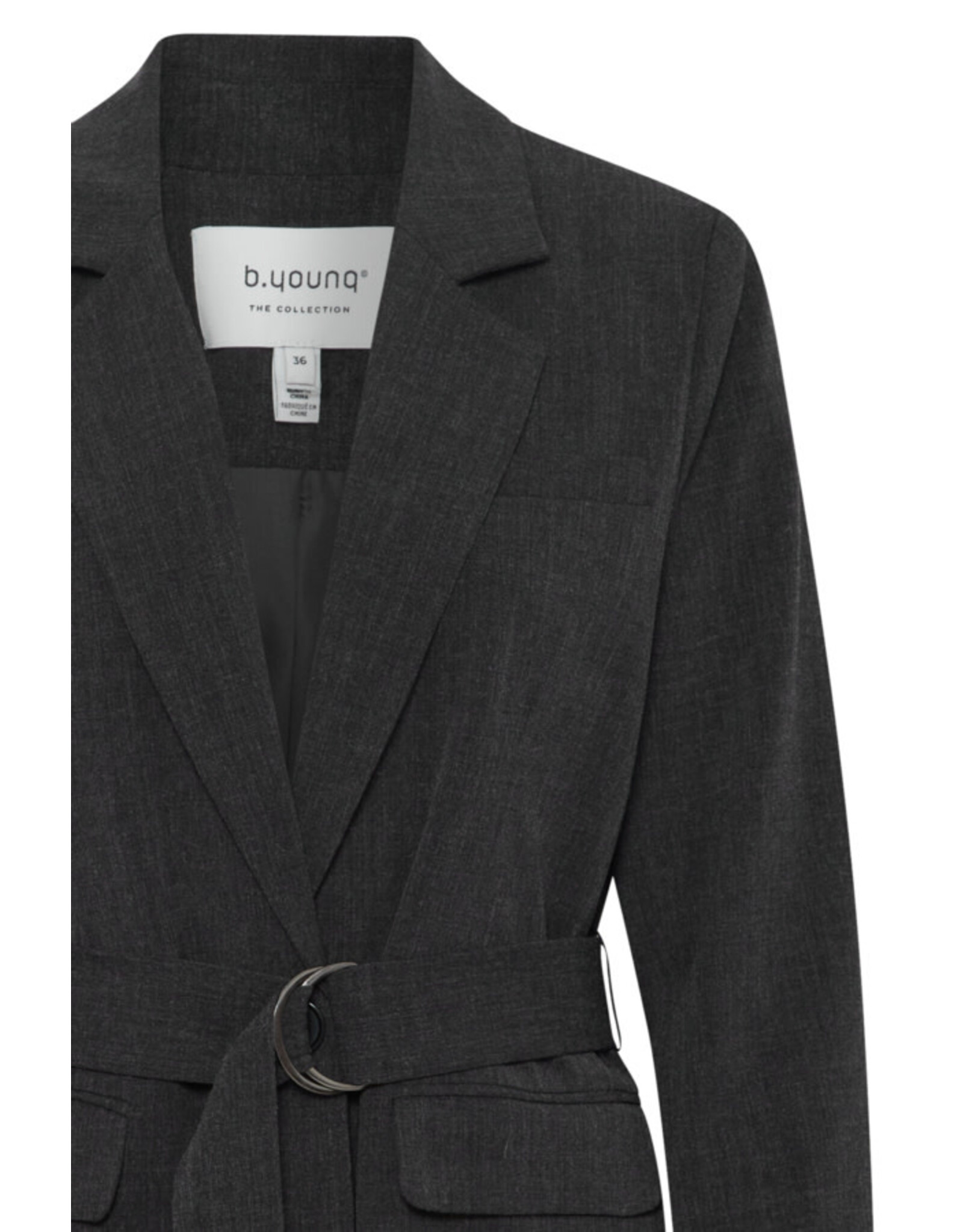 b.young b.young - Danta Belted Blazer (Black melange)
