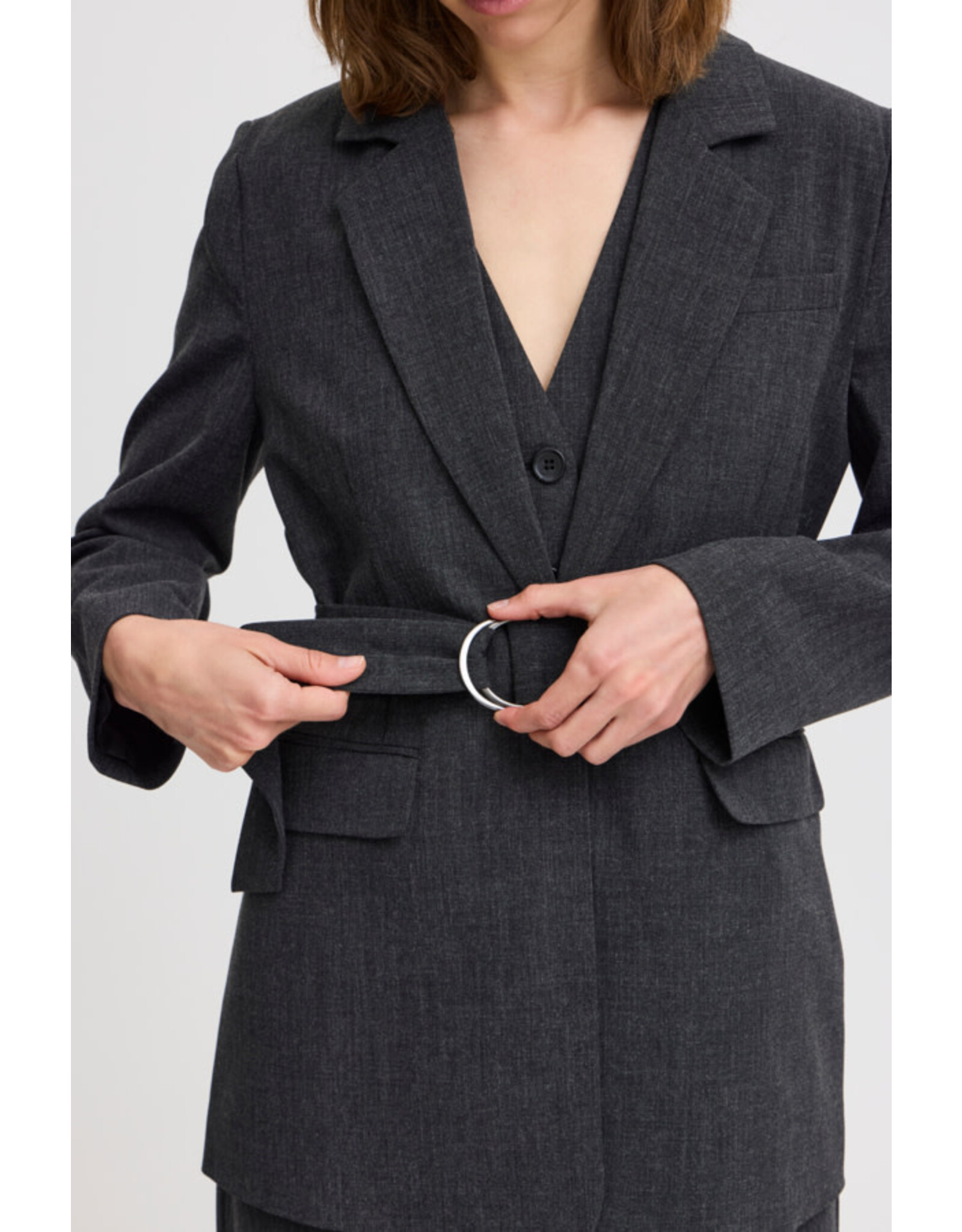 b.young b.young - Danta Belted Blazer (Black melange)