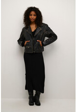 Kaffe Kaffe - Jane Leather Moto Jacket (Black)
