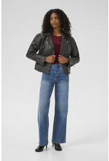 Kaffe Kaffe - Jane Leather Moto Jacket (Black)