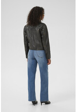 Kaffe Kaffe - Jane Leather Moto Jacket (Black)