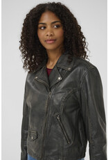 Kaffe Kaffe - Jane Leather Moto Jacket (Black)