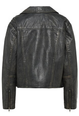 Kaffe Kaffe - Jane Leather Moto Jacket (Black)