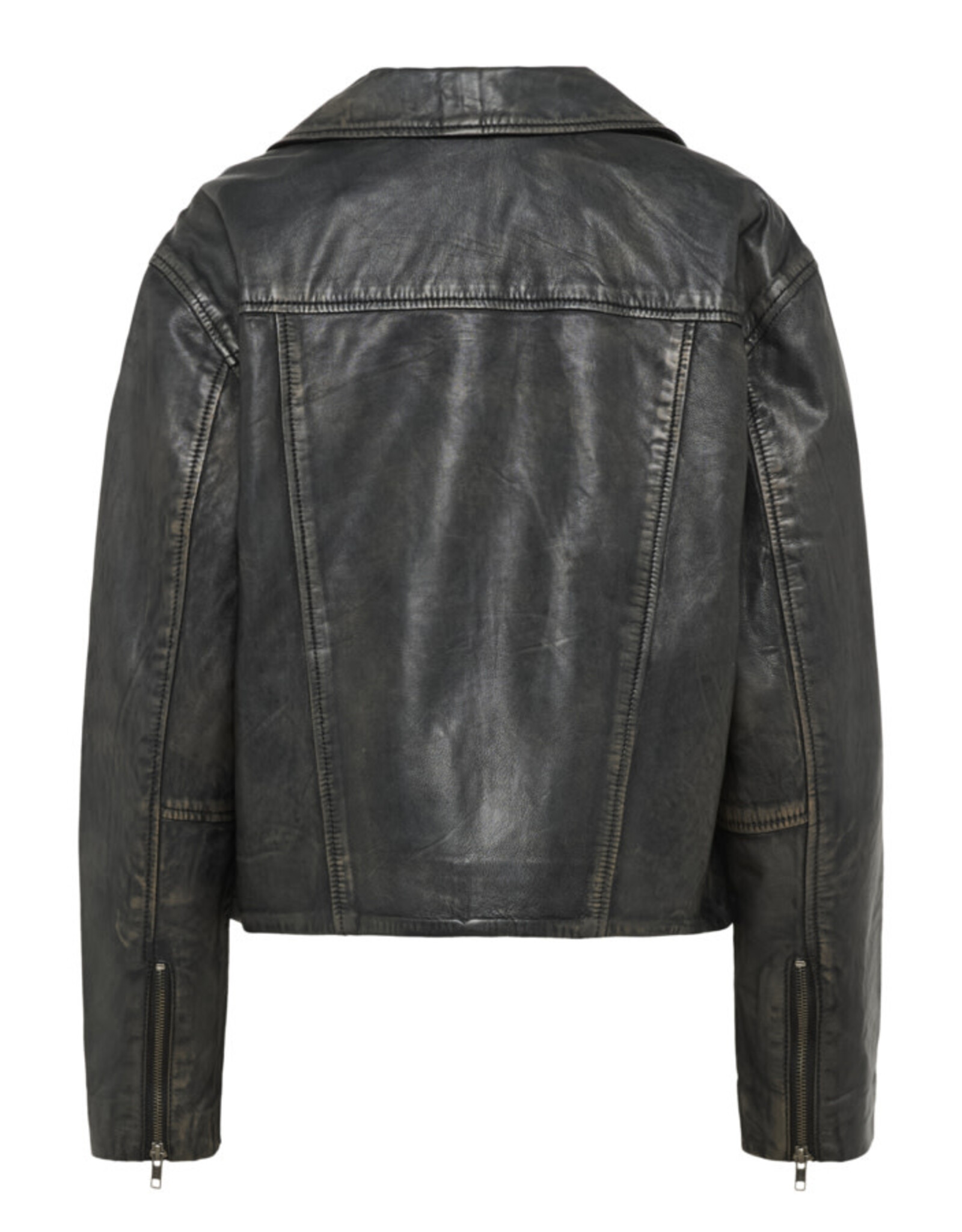 Kaffe Kaffe - Jane Leather Moto Jacket (Black)