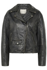 Kaffe Kaffe - Jane Leather Moto Jacket (Black)