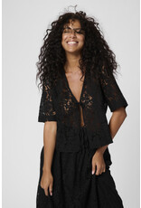 Kaffe Kaffe - Nomi Bow Blouse (Black Deep)