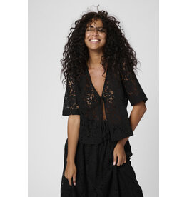 Kaffe Kaffe - Nomi Bow Blouse (Black Deep)