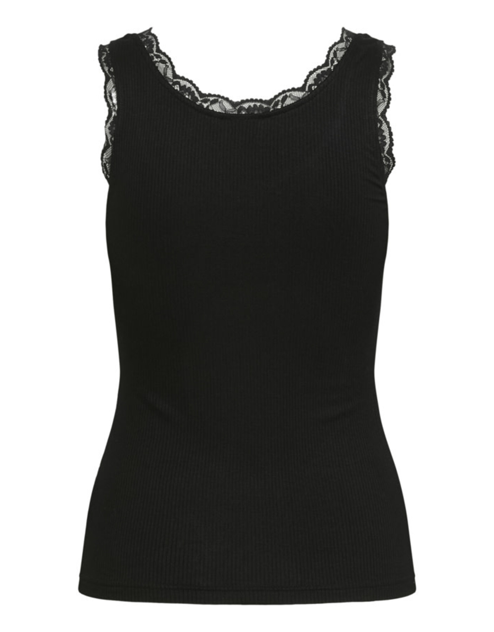 Kaffe Kaffe - Omi Lace Trim Tank (Black Deep)