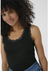 Kaffe Kaffe - Omi Lace Trim Tank (Black Deep)
