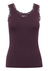 Kaffe Kaffe - Omi Lace Trim Tank (Fudge)