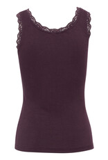 Kaffe Kaffe - Omi Lace Trim Tank (Fudge)