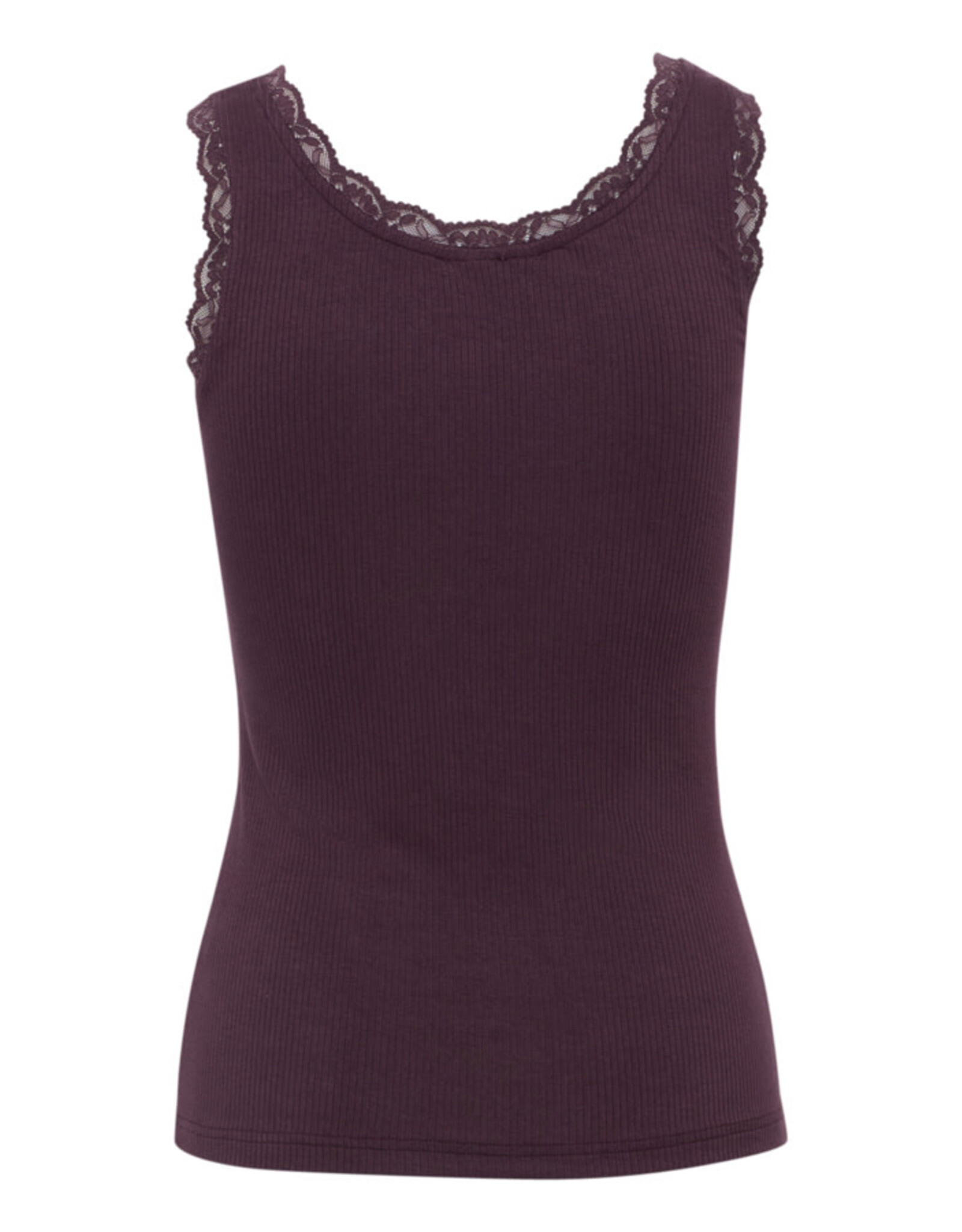 Kaffe Kaffe - Omi Lace Trim Tank (Fudge)