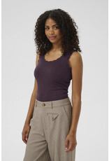 Kaffe Kaffe - Omi Lace Trim Tank (Fudge)