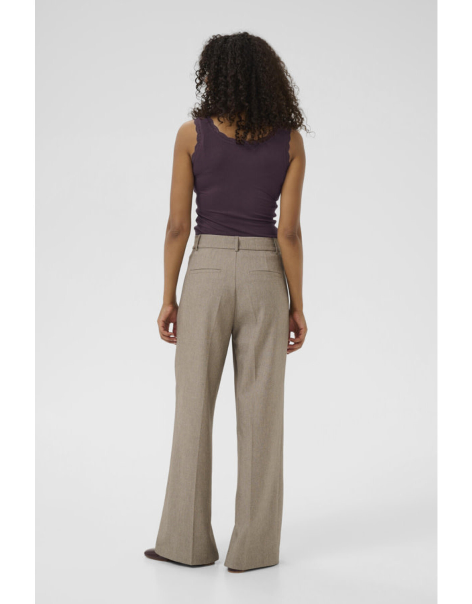 Kaffe Kaffe - Omi Lace Trim Tank (Fudge)