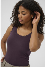 Kaffe Kaffe - Omi Lace Trim Tank (Fudge)