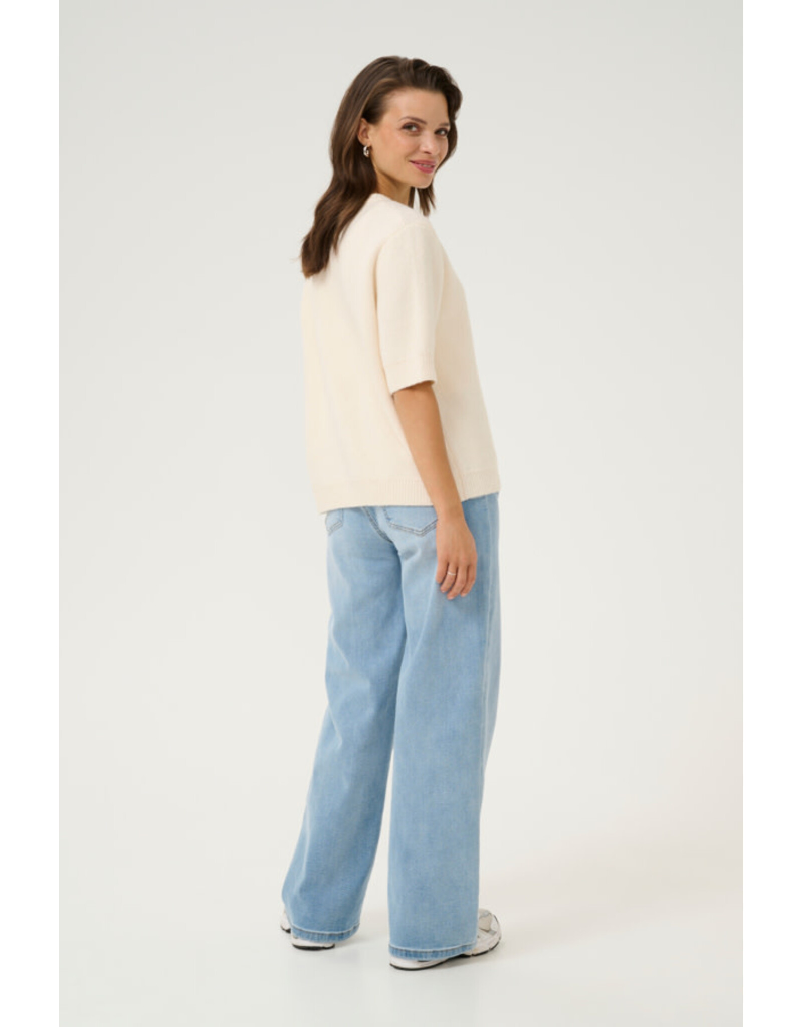 Kaffe Kaffe - Severina Knit Cardigan (Chalk)