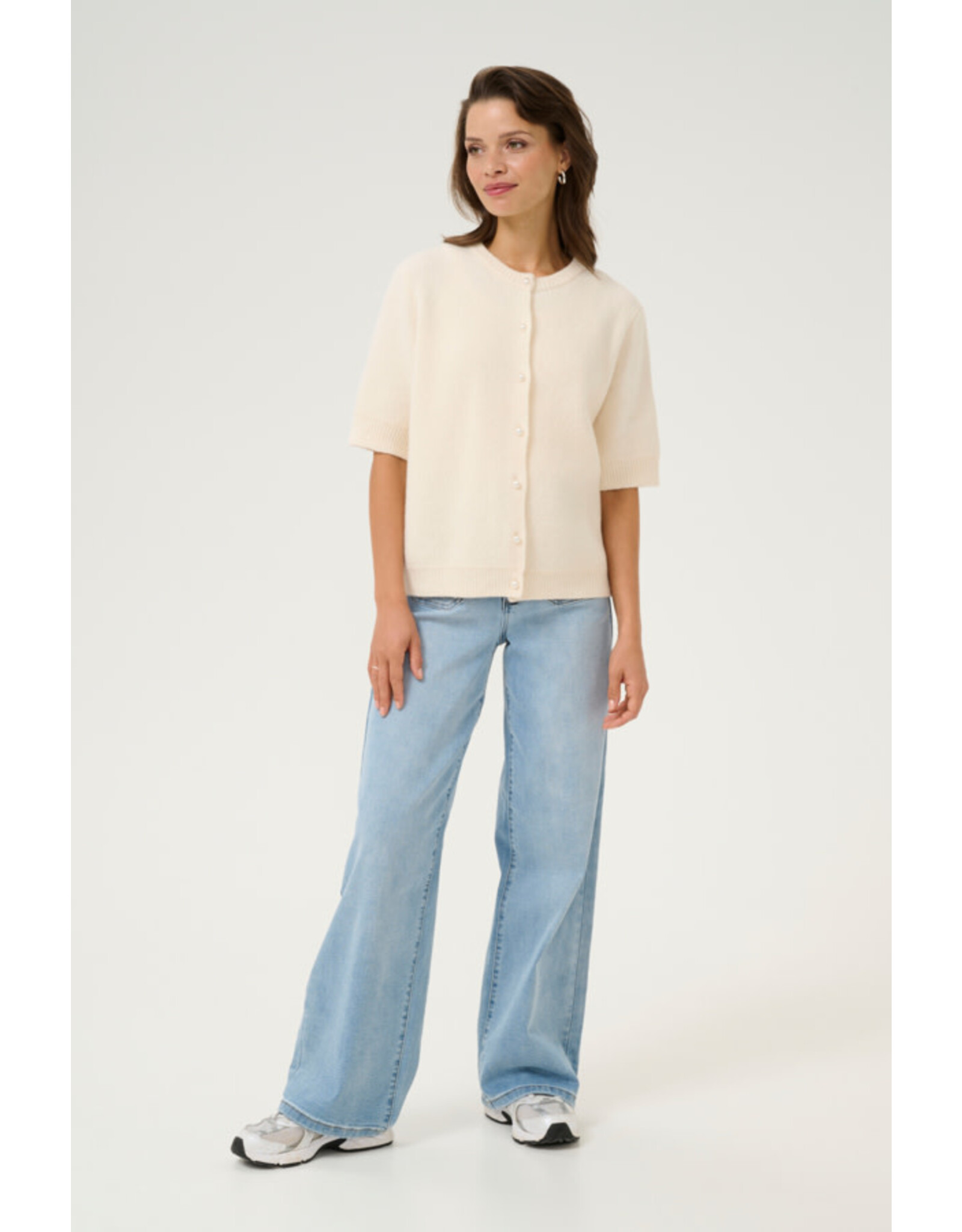 Kaffe Kaffe - Severina Knit Cardigan (Chalk)