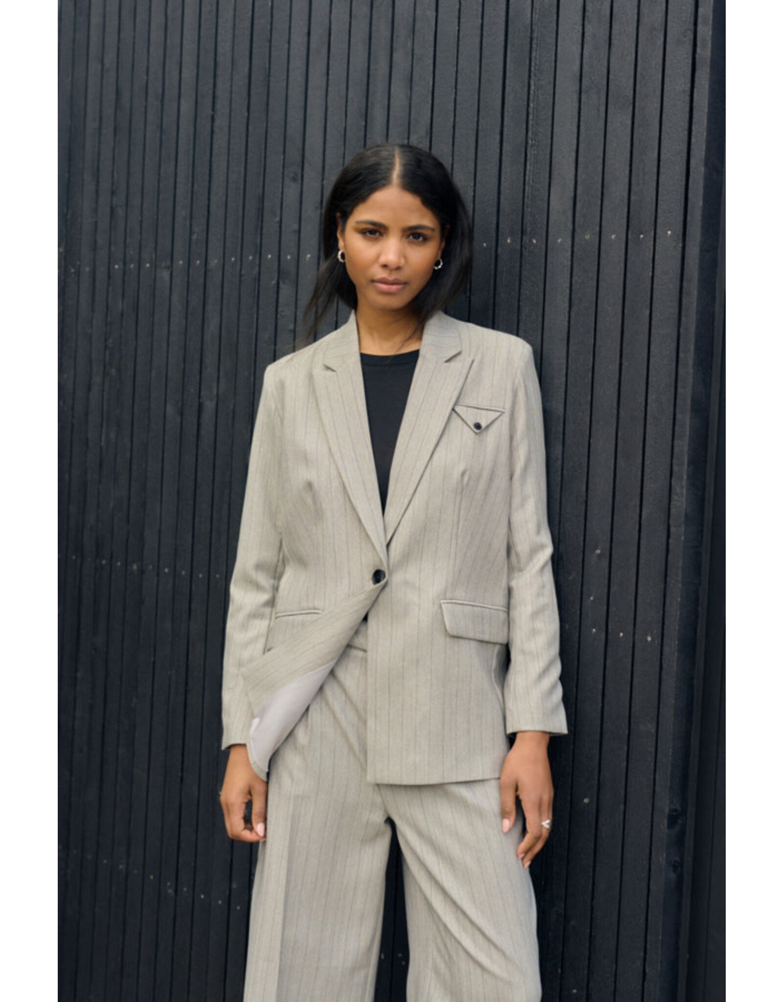 Kaffe Kaffe - Kaysa Blazer (Grey Pinstripe)
