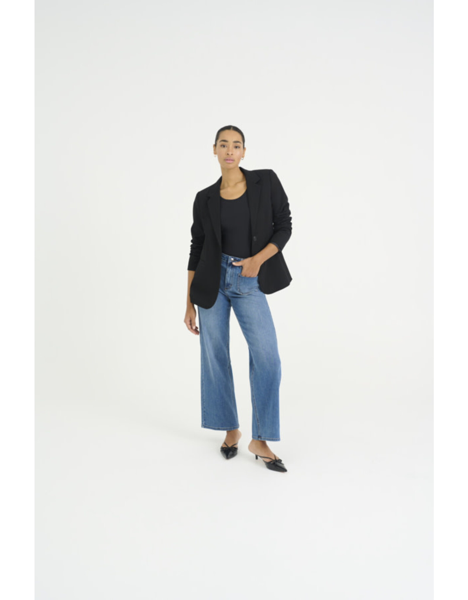 Kaffe Kaffe - Brooke Regular Fit Jeans (32" Inseam - Medium Blue)
