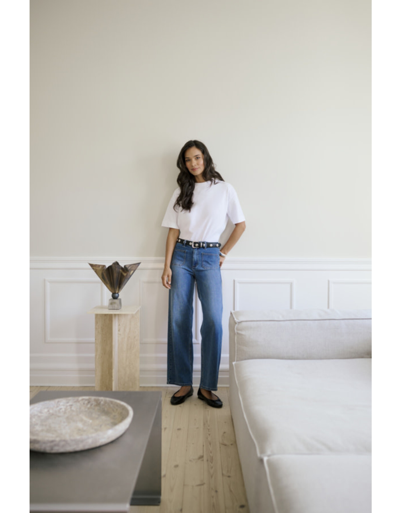 Kaffe Kaffe - Brooke Regular Fit Jeans (32" Inseam - Medium Blue)