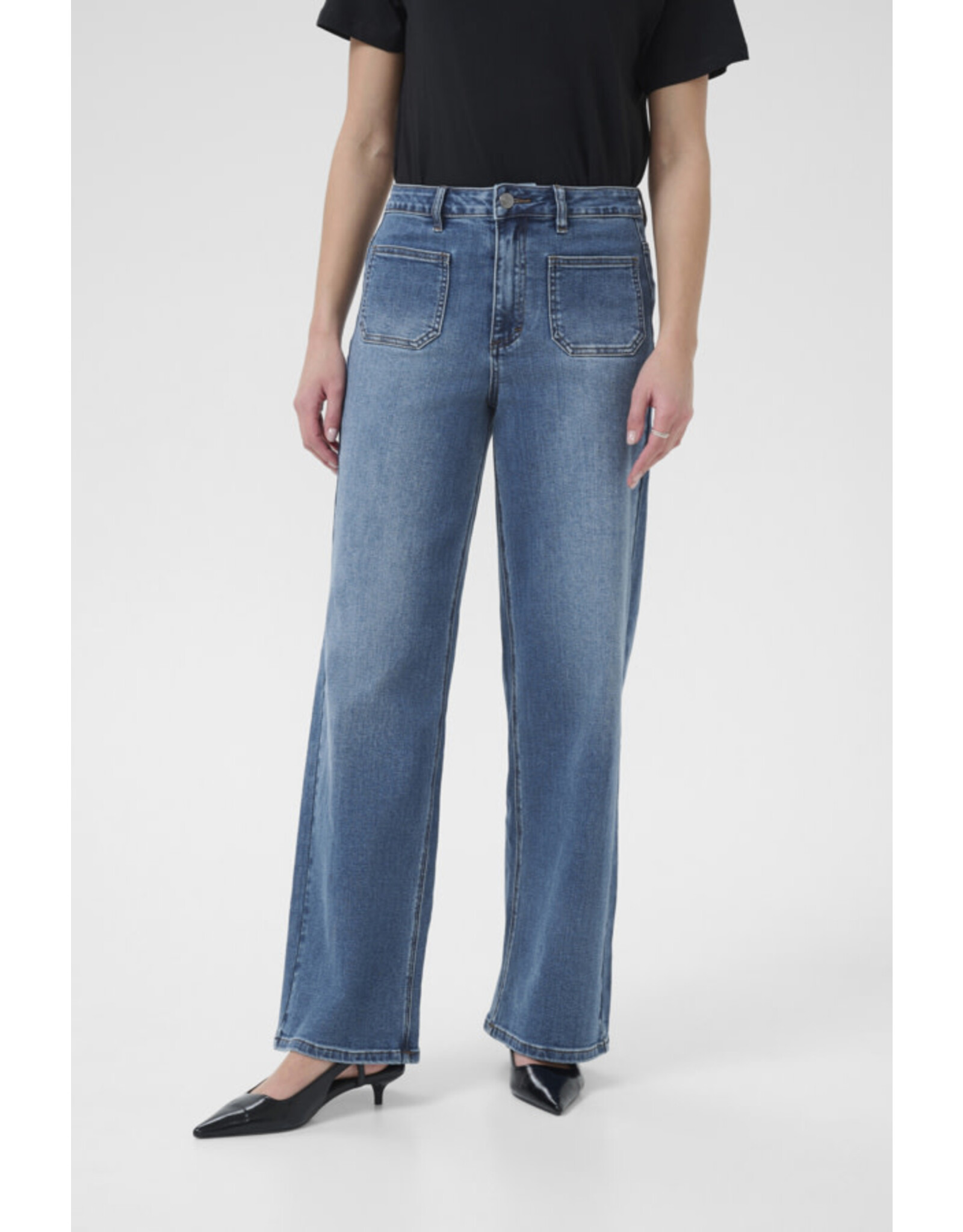 Kaffe Kaffe - Brooke Regular Fit Jeans (32" Inseam - Medium Blue)