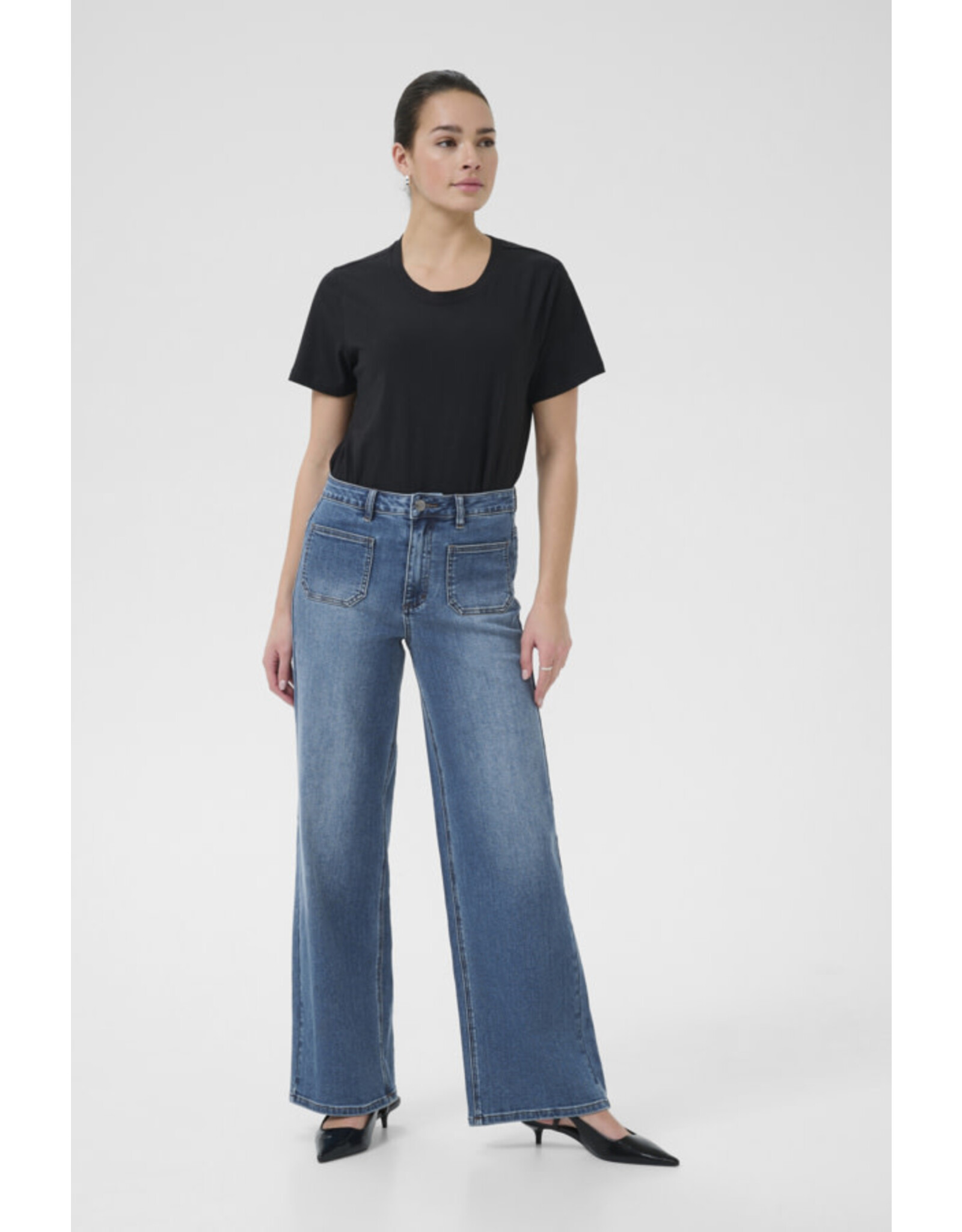 Kaffe Kaffe - Brooke Regular Fit Jeans (32" Inseam - Medium Blue)