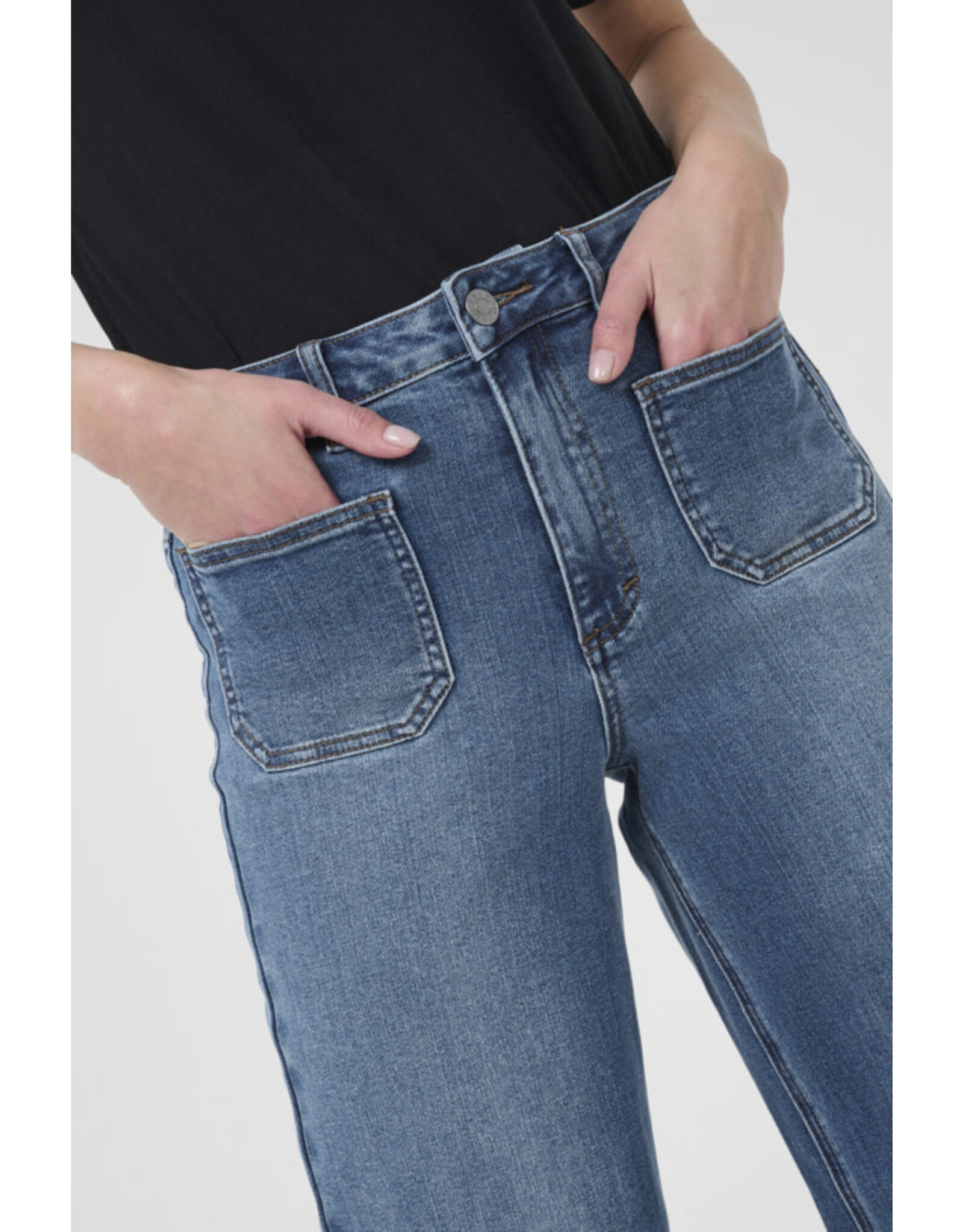 Kaffe Kaffe - Brooke Regular Fit Jeans (32" Inseam - Medium Blue)