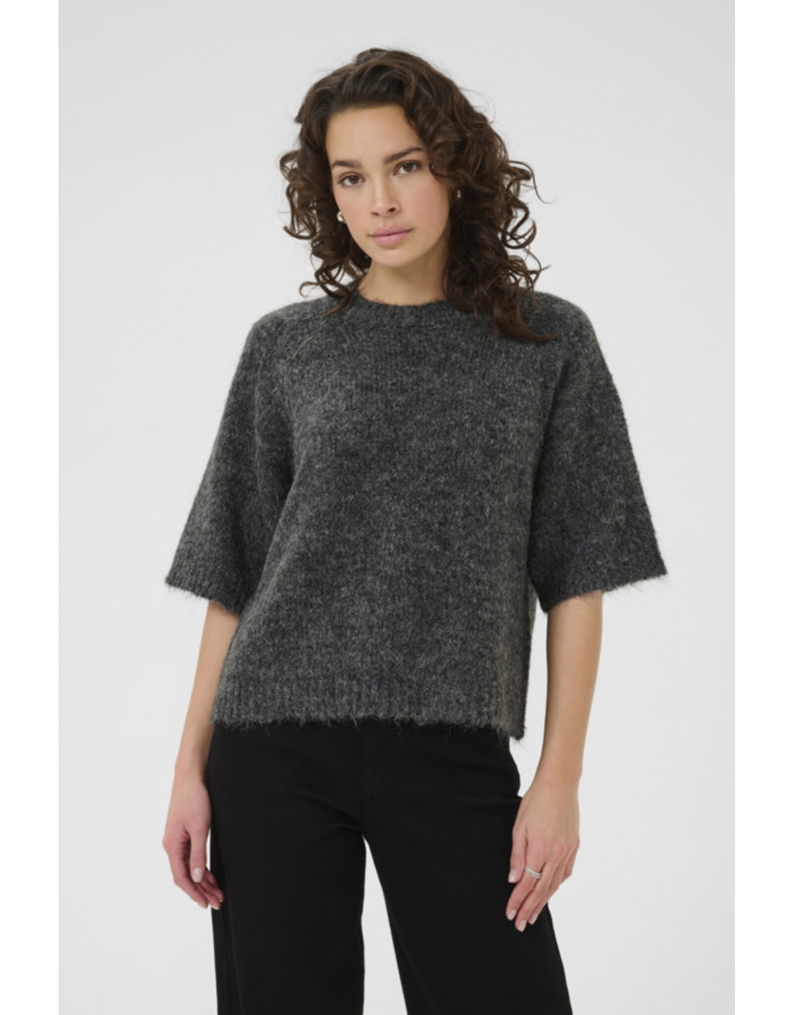 Kaffe Kaffe - Emilie Pullover (Dark Grey Melange)