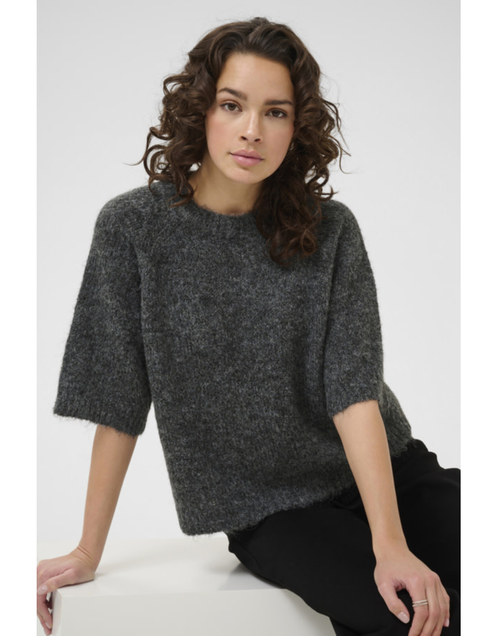Kaffe Kaffe - Emilie Pullover (Dark Grey Melange)