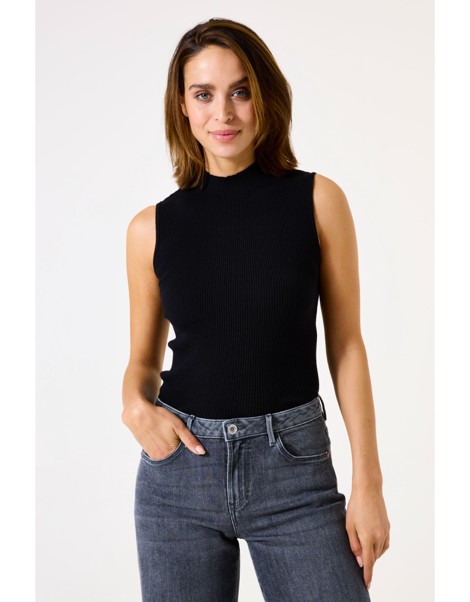 Garcia Garcia - High Neck Sleeveless Top (Black)