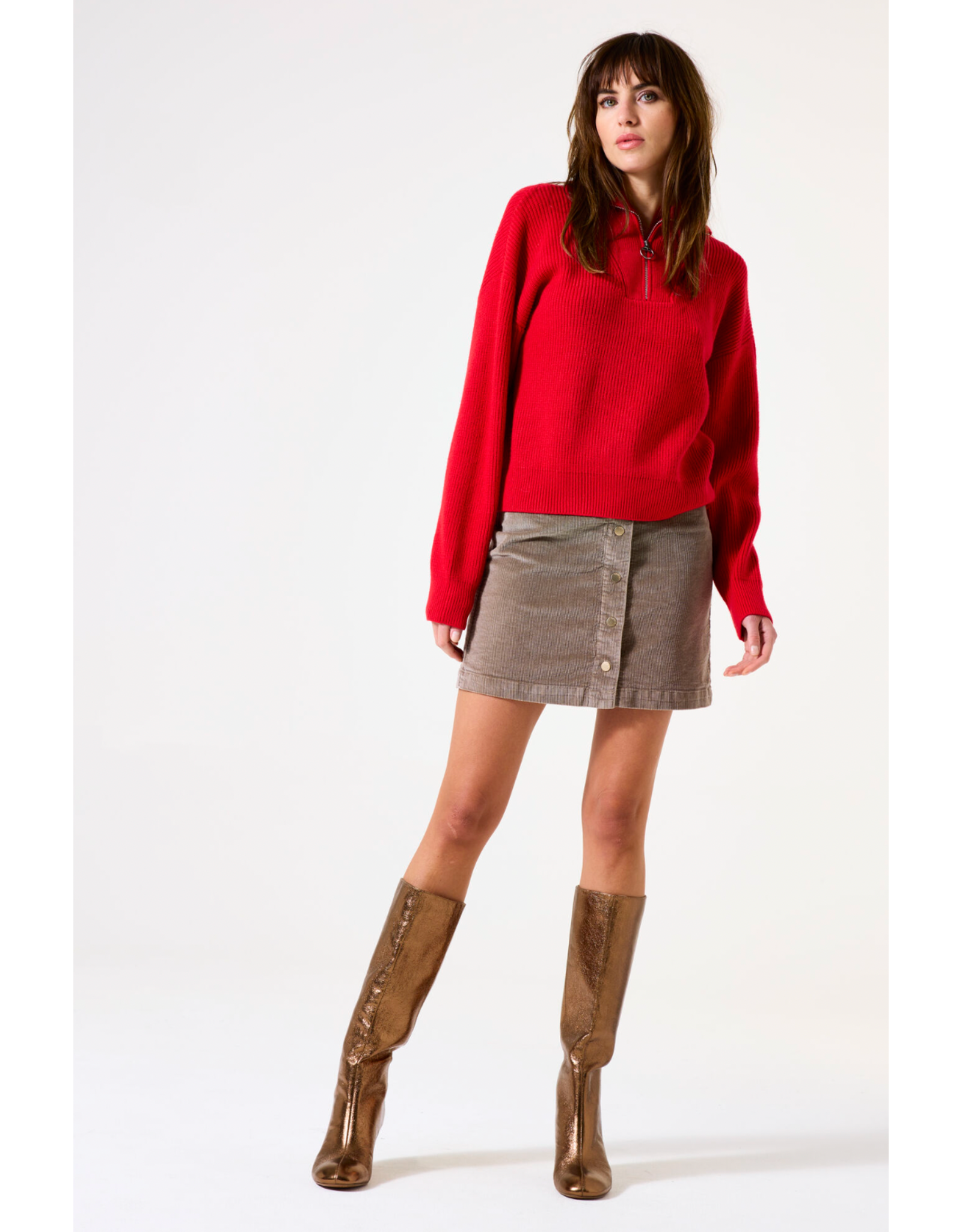 Garcia Garcia - Corduroy Mini Skirt (Taupe)