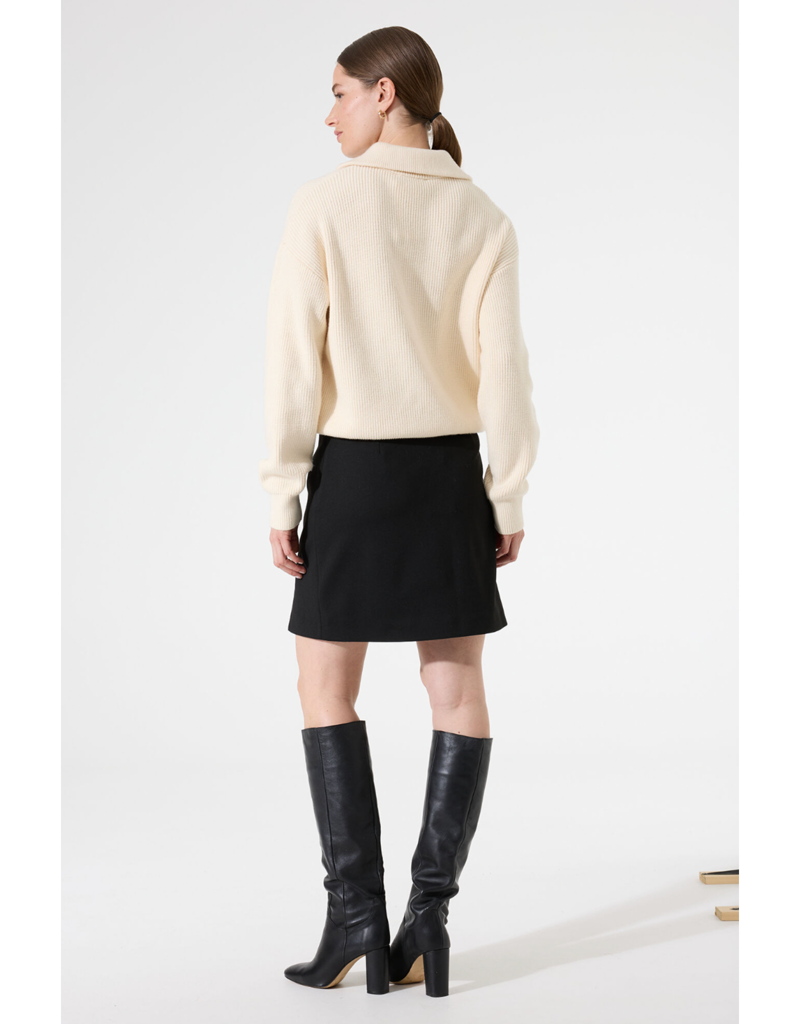 Garcia Garcia - Front Slit Mini Skirt (Black)