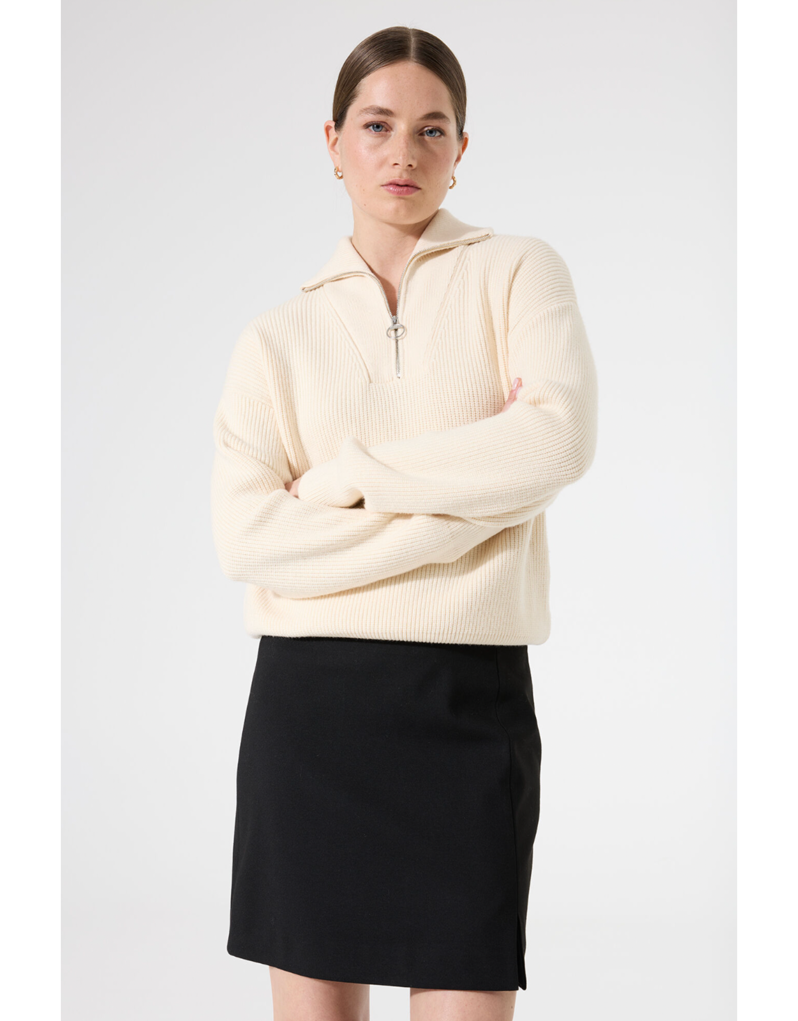 Garcia Garcia - Front Slit Mini Skirt (Black)