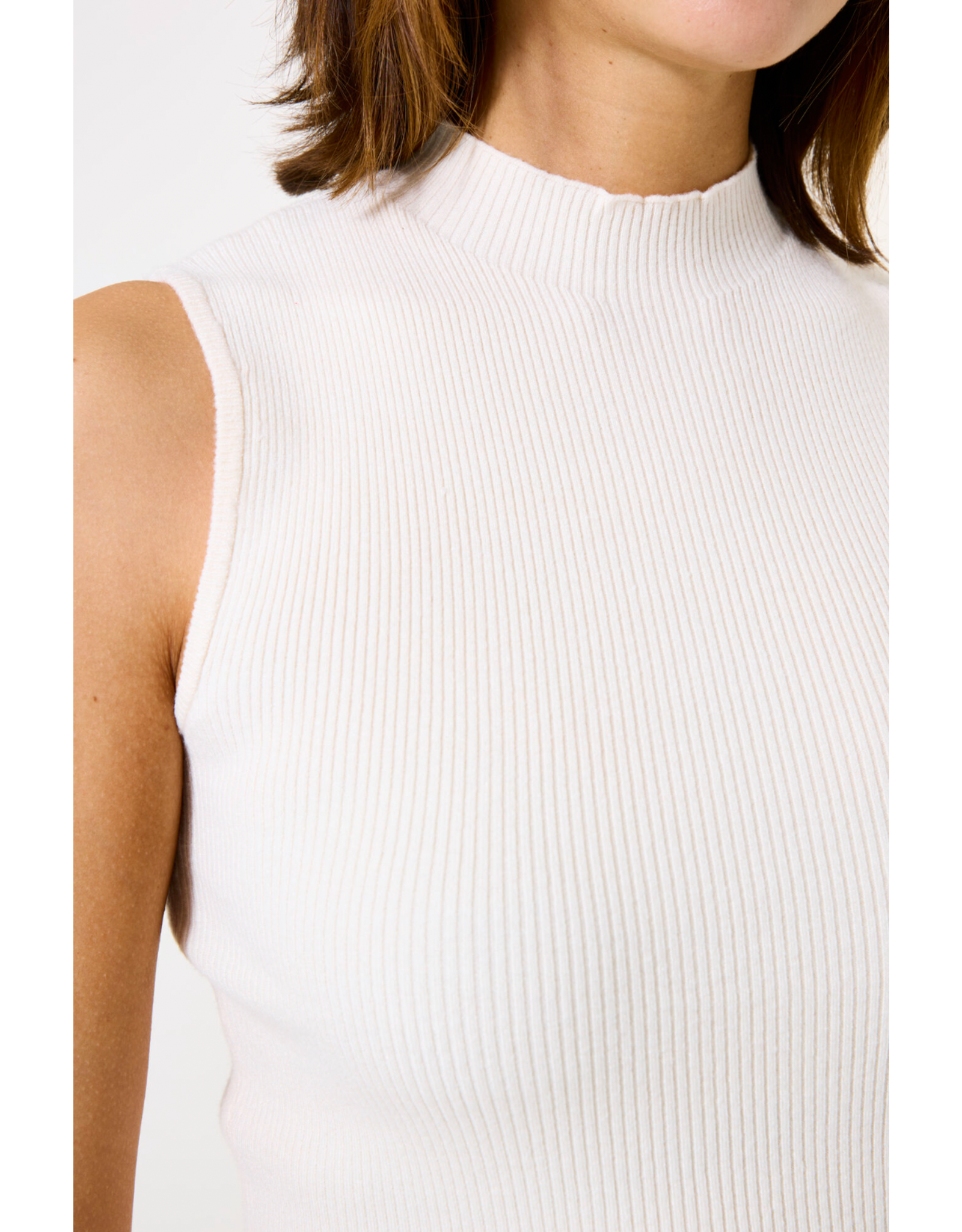 Garcia Garcia - High Neck Sleeveless Top (White)