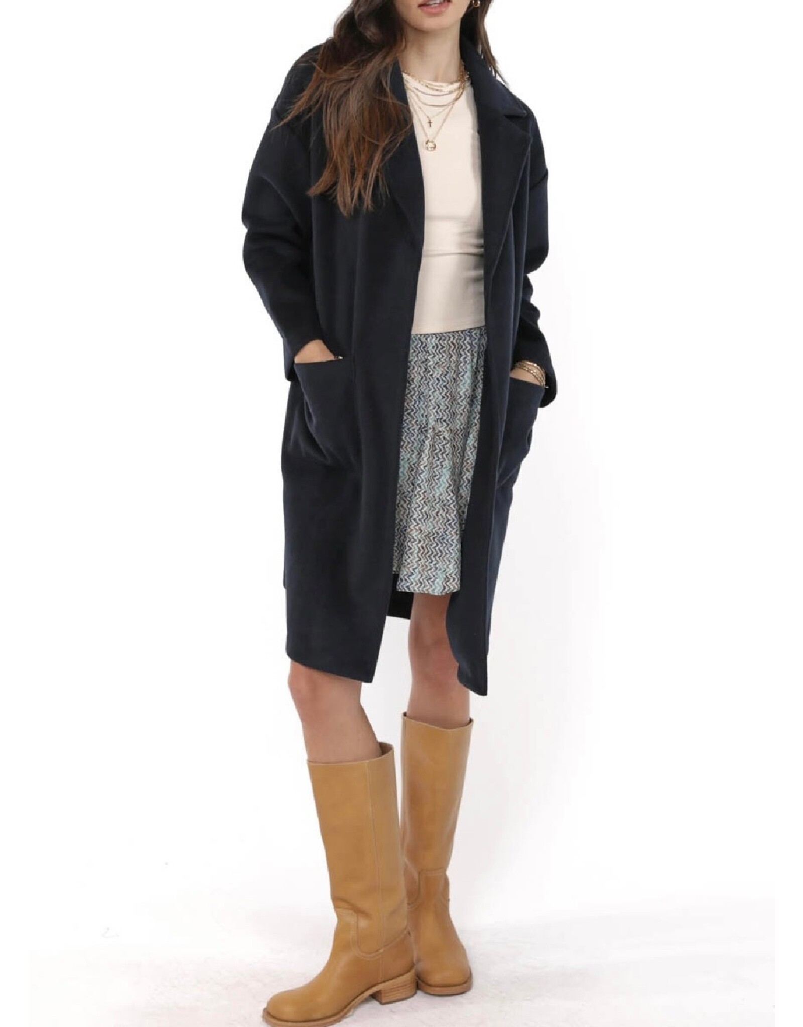 Sadie & Sage Sadie & Sage - Hayley Open Coat (Dark Navy)