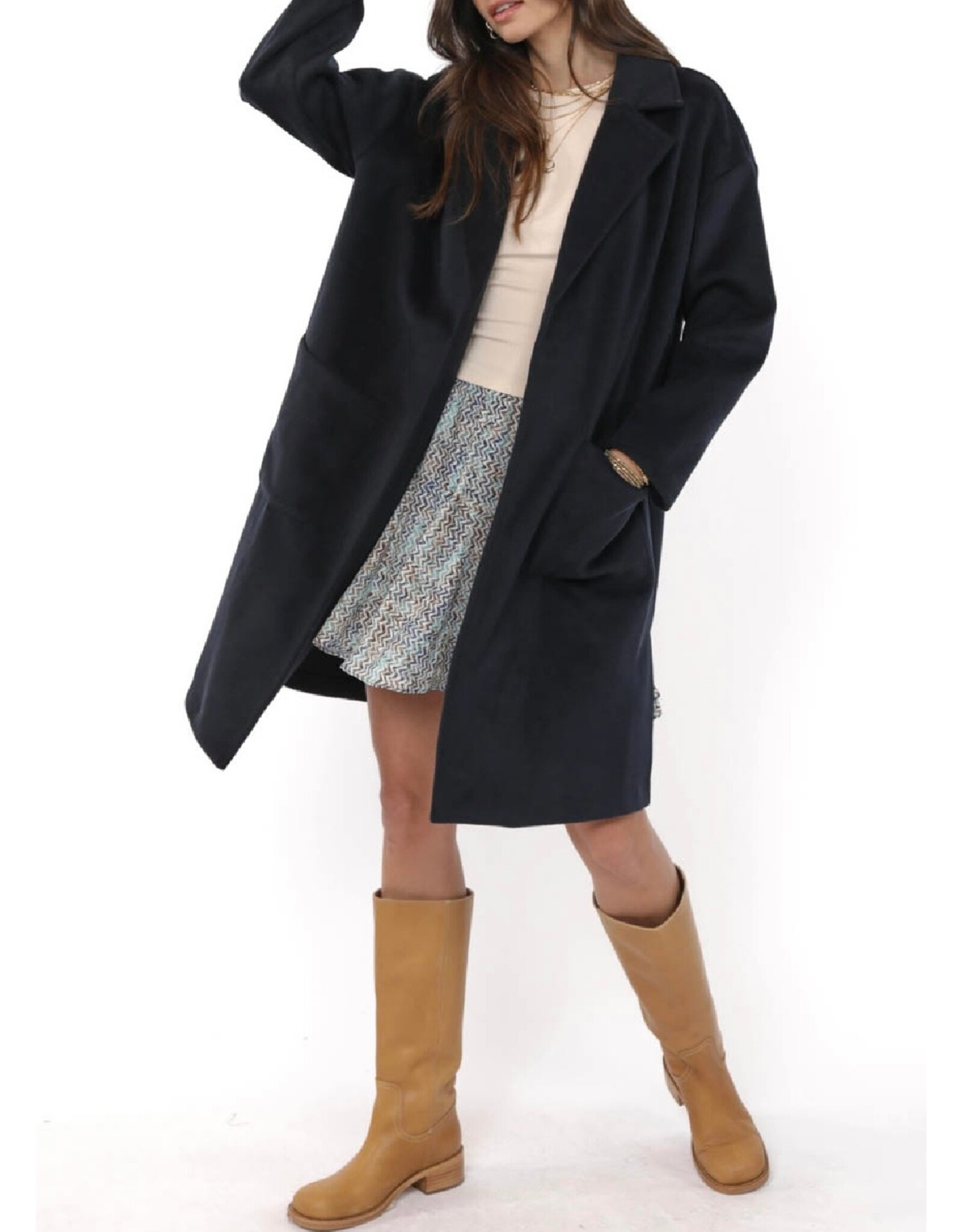 Sadie & Sage Sadie & Sage - Hayley Open Coat (Dark Navy)