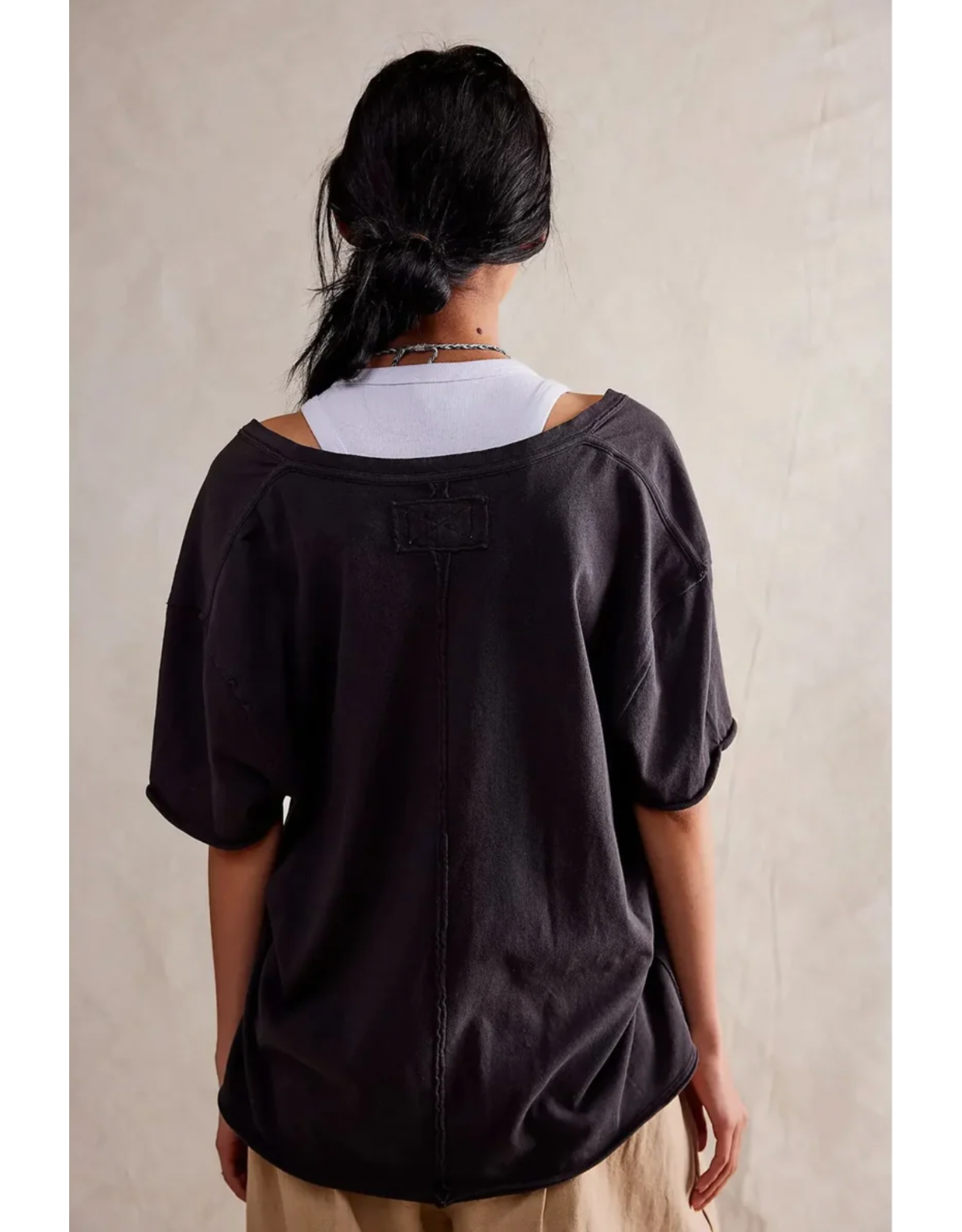 Free people Free People - Nina V Neck Tee (Black)
