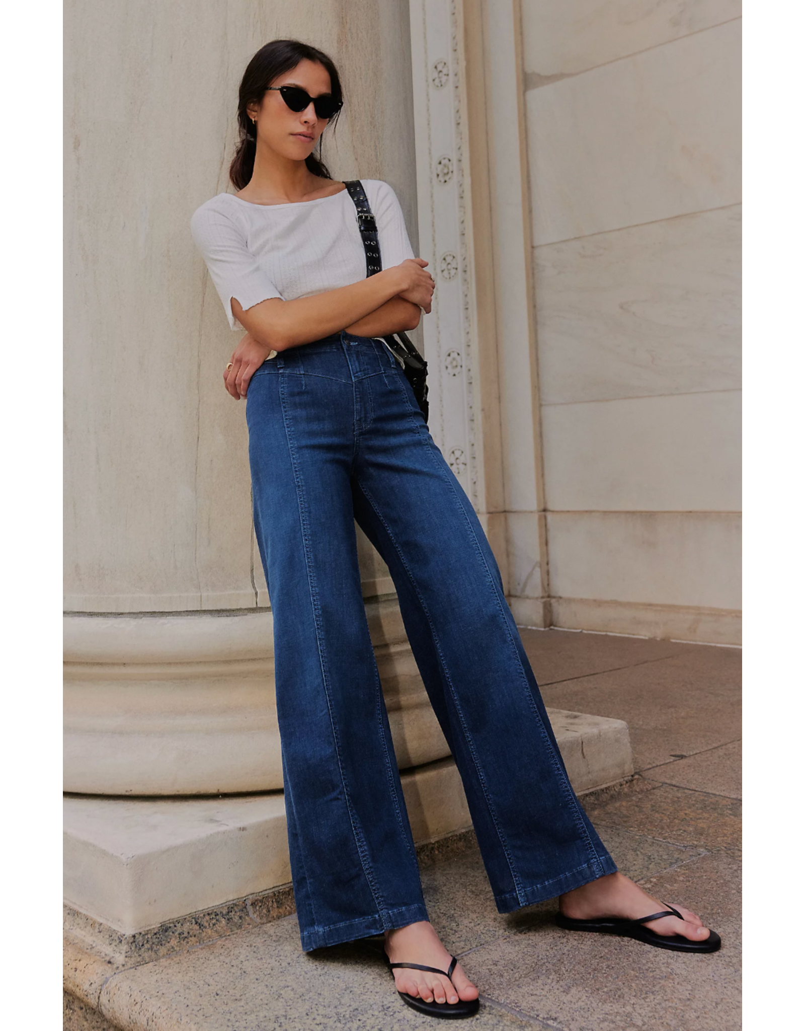 Free people Free People - Libre Wide Leg Jeans (Lock and Key)