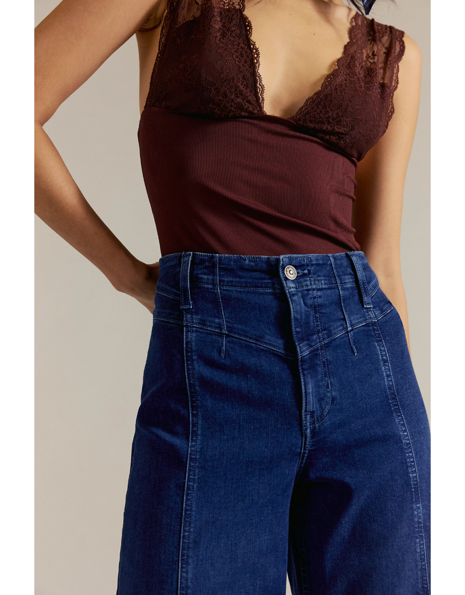 Free people Free People - Libre Wide Leg Jeans (Lock and Key)