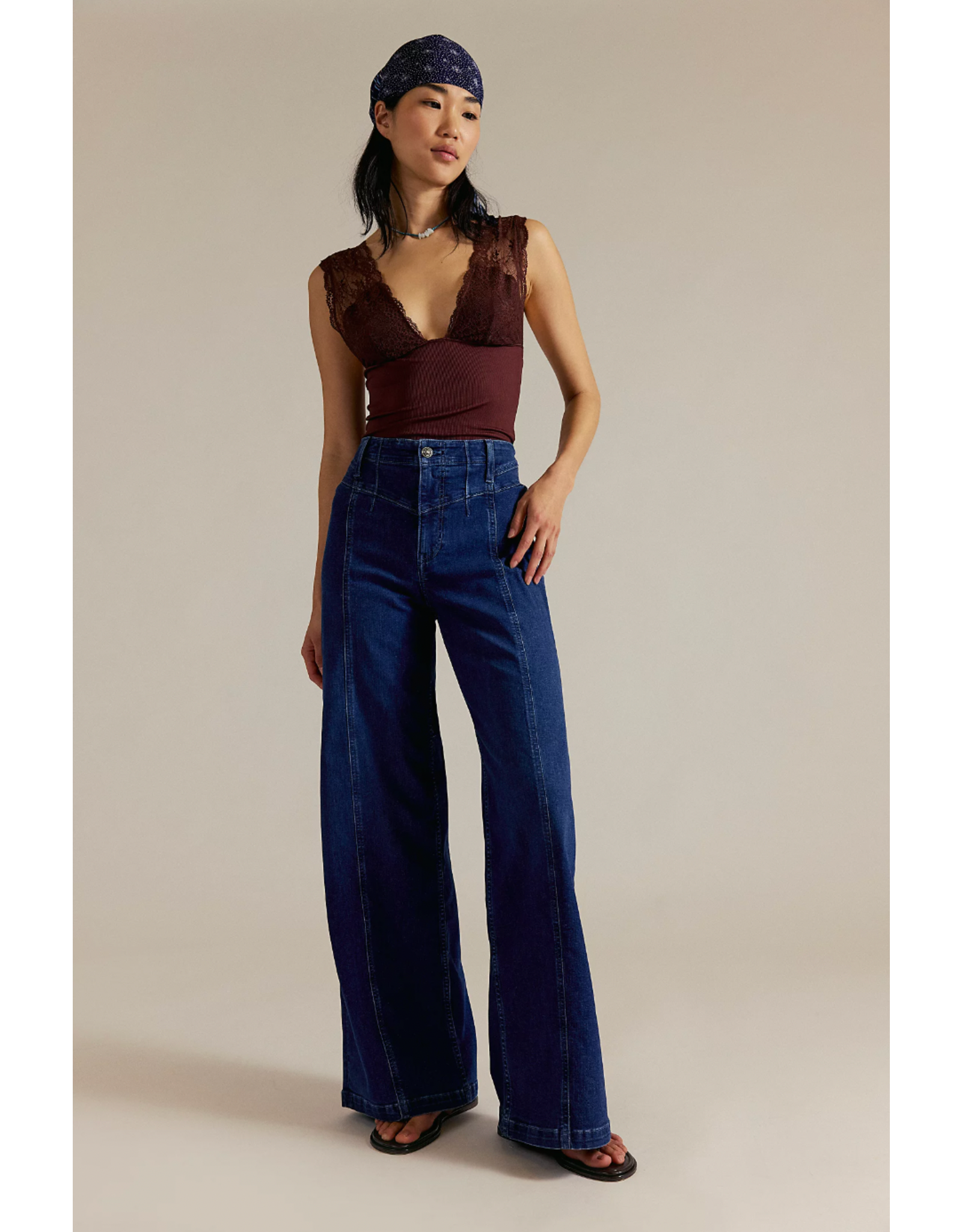 Free people Free People - Libre Wide Leg Jeans (Lock and Key)
