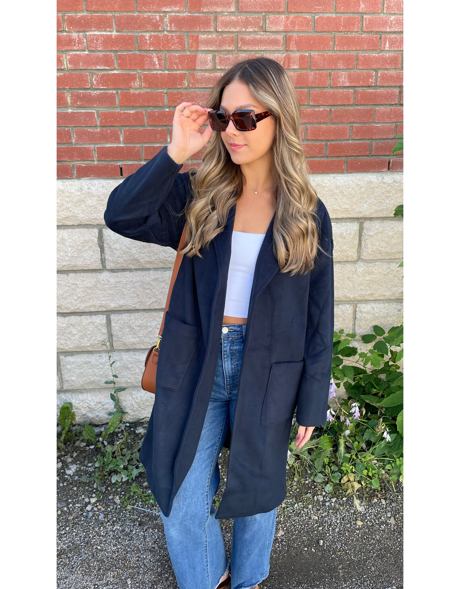 Sadie & Sage Sadie & Sage - Hayley Open Coat (Dark Navy)