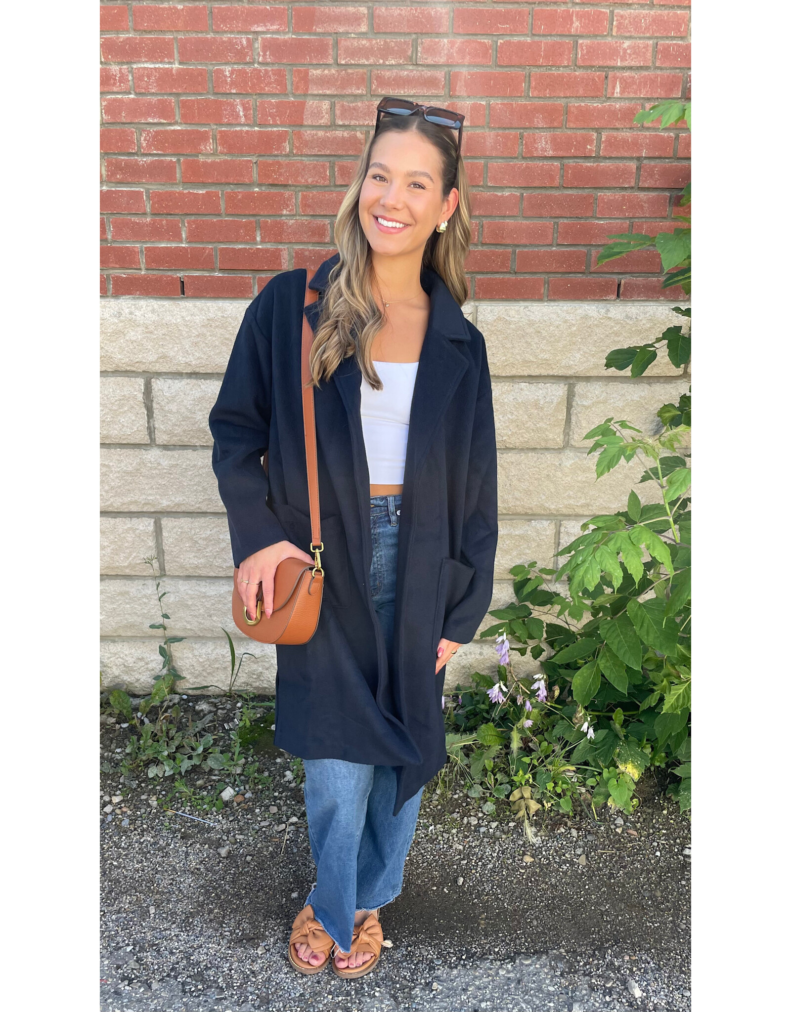Sadie & Sage Sadie & Sage - Hayley Open Coat (Dark Navy)