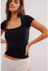 Free people Free People - Clean Lines Baby Tee (Black)