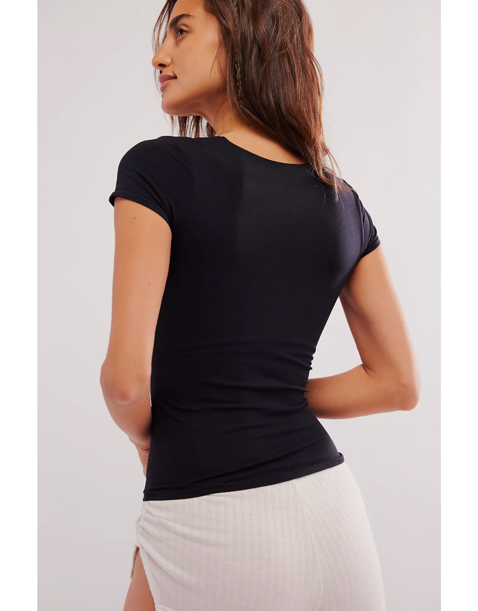 Free people Free People - Clean Lines Baby Tee (Black)